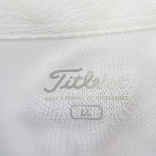実際に弊社で買取させて頂いたTITLEIST/タイトリスト ストレッチ 千鳥プリント ゴルフ 半袖ポロシャツ TSMC1706/LLの画像 2枚目
