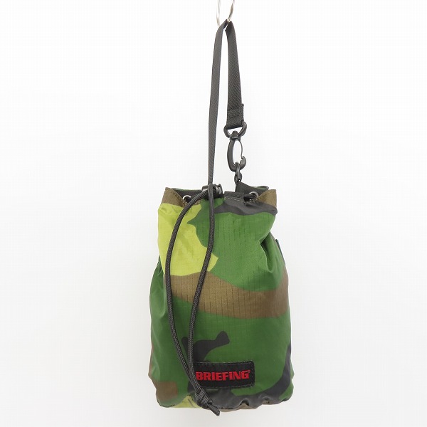 実際に弊社で買取させて頂いたBRIEFING/ブリーフィング DUAL DRAWSTRING POUCH リバーシブル 巾着バッグの画像 2枚目