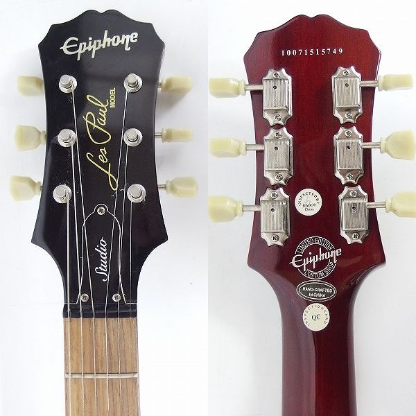 実際に弊社で買取させて頂いた★Epiphone/エピフォン Custom Shop Limited Edition Les Paul Studio/レスポール スタジオ ギグケース付 の画像 2枚目