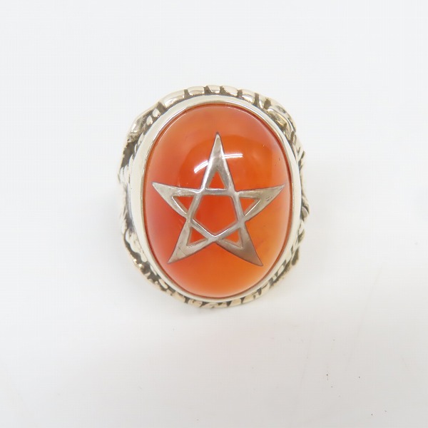 実際に弊社で買取させて頂いたALEX STREETER/アレックスストリーター エンジェルハートリング SPストーン オレンジ/18.5-19号の画像 1枚目