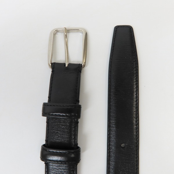 実際に弊社で買取させて頂いたCELINE/セリーヌ スクエアバックル ベルト スムースカーフスキン ブラック 45AGT3A01.38SI.80の画像 1枚目