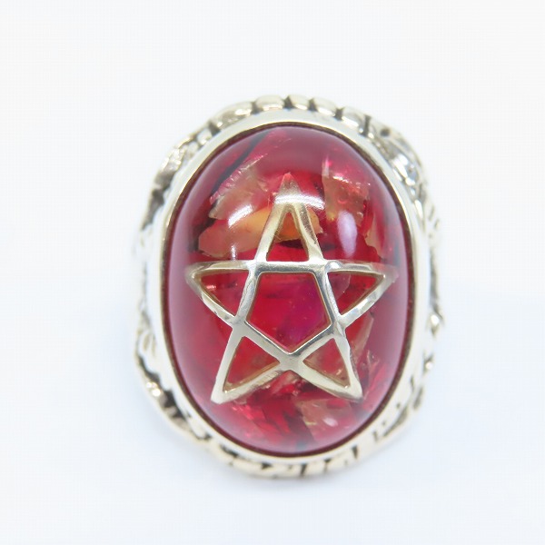 実際に弊社で買取させて頂いたALEX STREETER/アレックスストリーター エンジェルハートリング クラックレッド 19号の画像 1枚目