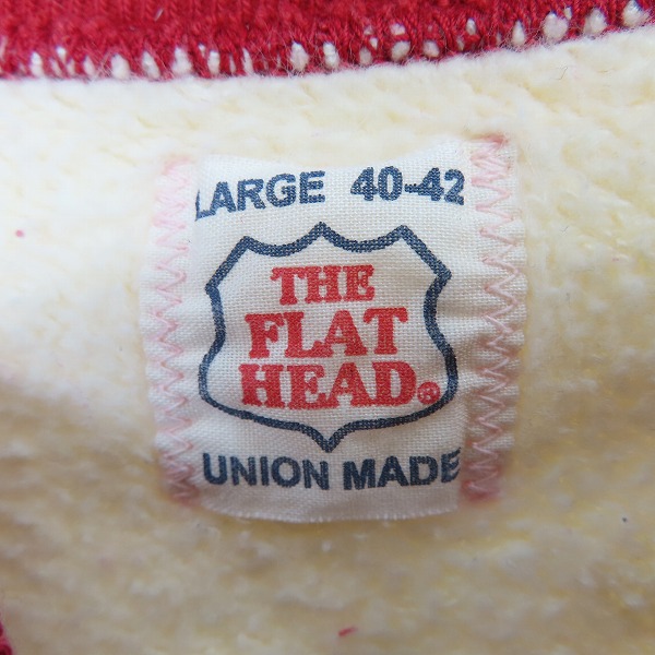 実際に弊社で買取させて頂いたTHE FLAT HEAD/フラットヘッド 裏起毛 プリント ジップアップジャケット Lの画像 2枚目