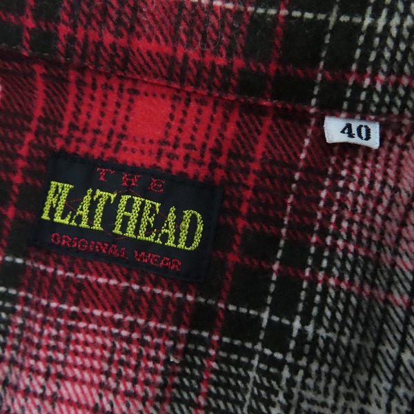 実際に弊社で買取させて頂いたTHE FLAT HEAD/フラットヘッド チェック柄 長袖 シャツ 40の画像 2枚目