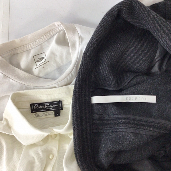 実際に弊社で買取させて頂いた【おまとめ品】エディフィス/サルバトーレフェラガモ/ノースフェイス 等 メンズ レディース Tシャツ パンツ ジャケット 他の画像 1枚目