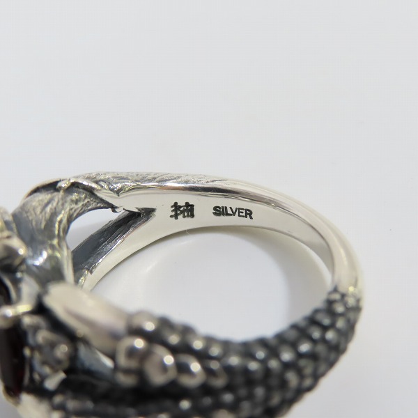 実際に弊社で買取させて頂いたBloody Mary/ブラッディマリー バルブリング ｗ/ガーネット/ブラックダイヤ 21号の画像 6枚目