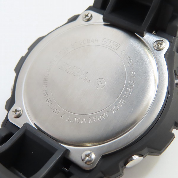 実際に弊社で買取させて頂いたG-SHOCK×the pool aoyama×Fragment Design/G-ショック×ザ プール青山×フラグメントデザイン 腕時計 G-100-1BJFの画像 3枚目