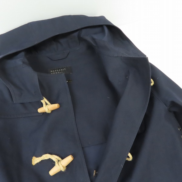 実際に弊社で買取させて頂いたMACKINTOSH × MARGARET HOWELL/マッキントッシュ × マーガレットハウエル イギリス製 ゴム引きダッフルコート Sの画像 6枚目