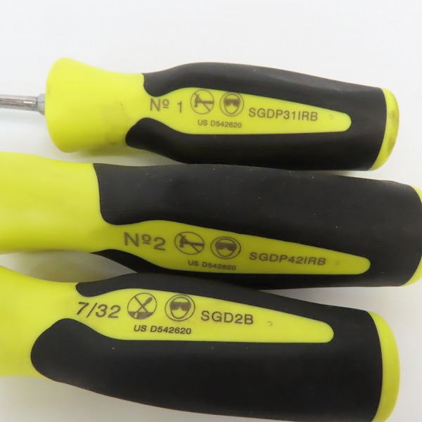 実際に弊社で買取させて頂いたSnap-on/スナップオン ソフトグリップ/イエロー プラス/マイナス ドライバーセット SGDX60BHVの画像 5枚目