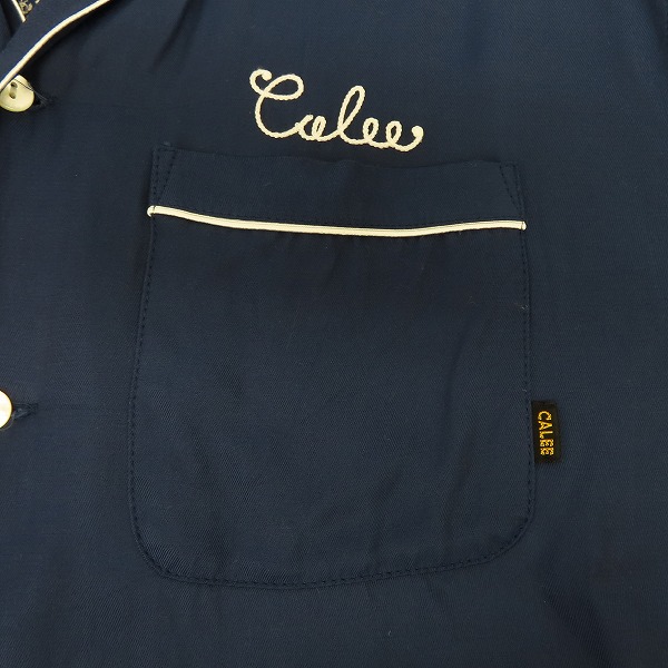 実際に弊社で買取させて頂いたCALEE/キャリー レーヨン 刺繍 オープンカラー 半袖シャツ /Lの画像 4枚目