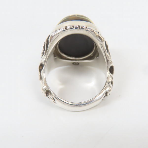 実際に弊社で買取させて頂いたALEX STREETER/アレックスストリーター エンジェルハートリング スカラベ K18インフィニティスター グリーン調/21号の画像 3枚目