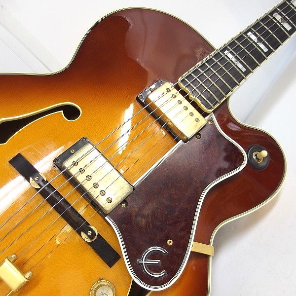 実際に弊社で買取させて頂いた★Epiphone/エピフォン EMPEROR-J SB フルアコ エレキギター オレンジラベル 1991年 日本製 ハードケース付の画像 5枚目