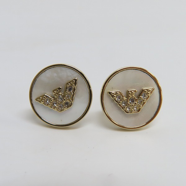 実際に弊社で買取させて頂いたEMPORIO ARMANI/エンポリオアルマーニ EA ロゴ ピアスの画像 1枚目