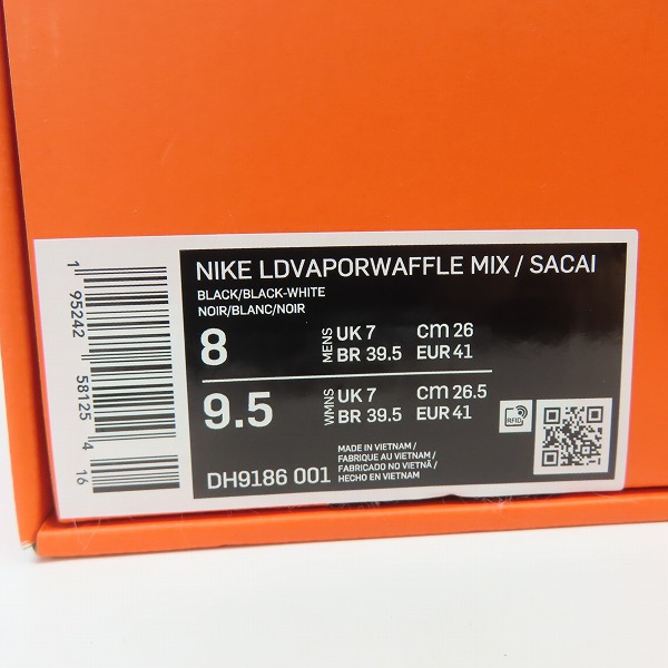 実際に弊社で買取させて頂いたNIKE×sacai×JEAN PAUL GAULTIER/ナイキ LDVAPORWAFFLE MIX LDヴェイパーワッフル DH9186-001/26の画像 8枚目