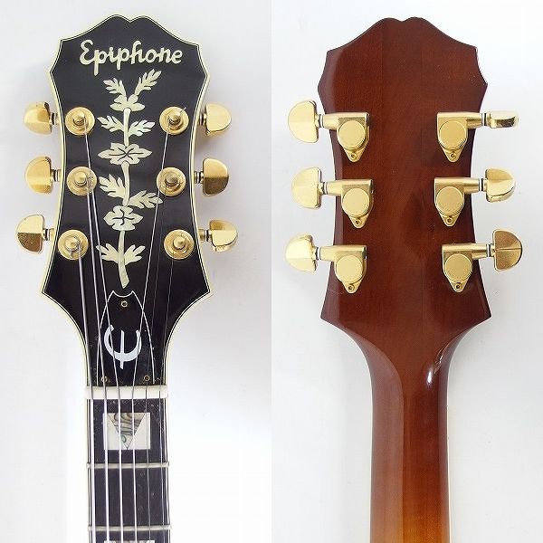 実際に弊社で買取させて頂いた★Epiphone/エピフォン EMPEROR-J SB フルアコ エレキギター オレンジラベル 1991年 日本製 ハードケース付の画像 2枚目