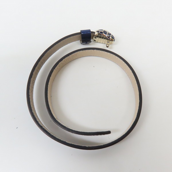 実際に弊社で買取させて頂いたBVLGARI/ブルガリ  蛇  セルペンティ レザーブレスレットの画像 5枚目