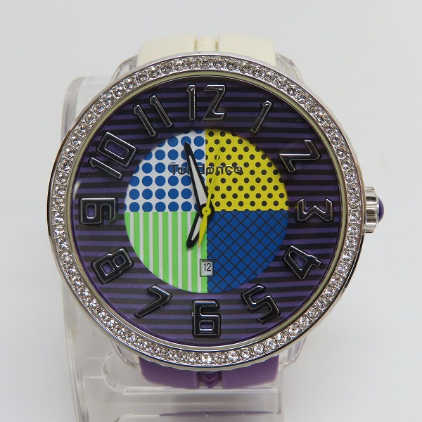 実際に弊社で買取させて頂いたTendence/テンデンス ラインストーン装飾/ハイドロゲンコラボ 腕時計 2点セット【動作未確認】の画像 3枚目