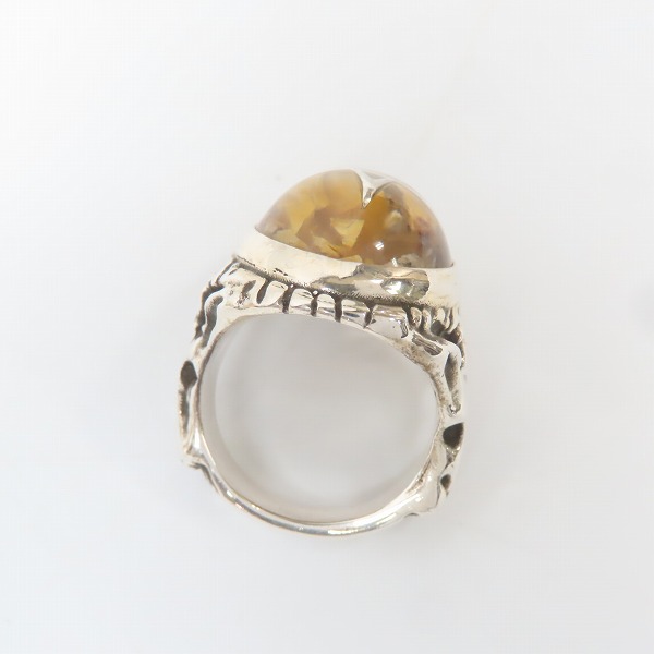 実際に弊社で買取させて頂いたALEX STREETER/アレックスストリーター エンジェルハートリング SPストーン クラックストーン/19号の画像 5枚目