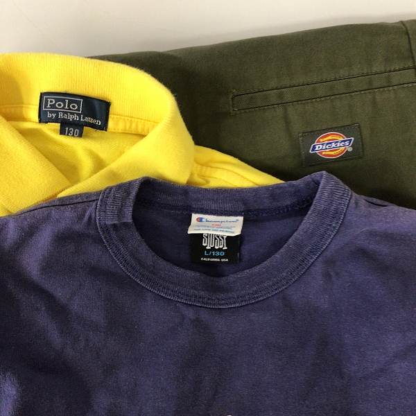 実際に弊社で買取させて頂いた【おまとめ品】ディッキーズ/Champion × STUSSY/POLO Ralph Lauren 等 キッズ メンズ Tシャツ パンツ 他の画像 1枚目