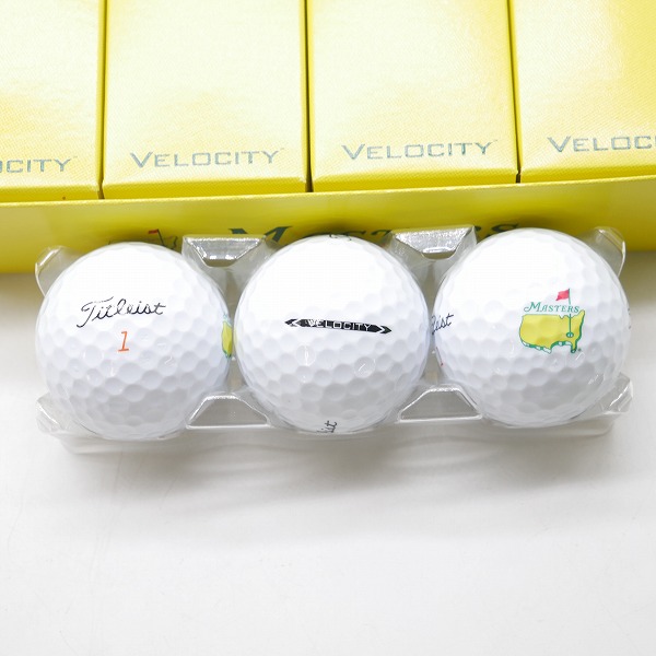 実際に弊社で買取させて頂いた(1)【未使用】Titleist/タイトリスト VELOCITY  MASTERS 2022 ゴルフボール 1ダースの画像 1枚目