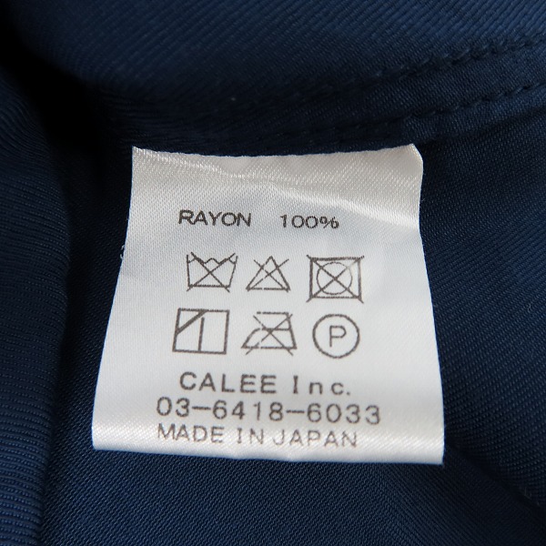 実際に弊社で買取させて頂いたCALEE/キャリー レーヨン 刺繍 オープンカラー 半袖シャツ /Lの画像 3枚目