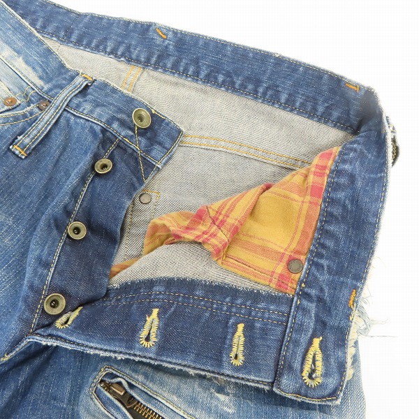 実際に弊社で買取させて頂いたLGB/ルグランブルー LAZY S-WOLF/F/R ダメージ加工 ブーツカット デニムパンツ 0421SVT/26の画像 5枚目