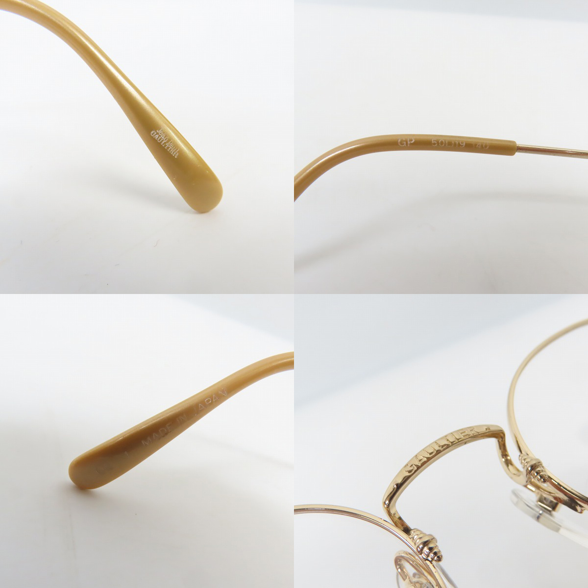 実際に弊社で買取させて頂いたJean Paul GAULTIER/ジャンポールゴルチエ メガネフレーム ゴールド 55-6101の画像 7枚目