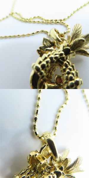 実際に弊社で買取させて頂いたBloodyMary/ブラッディマリー K18 グロウペンダント w/オニキスの画像 5枚目