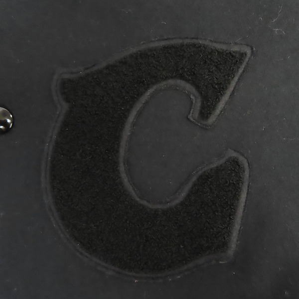 実際に弊社で買取させて頂いたCALEE/キャリー SUPPLTY スタジャン レザー 袖切り替え ブラック/L の画像 5枚目