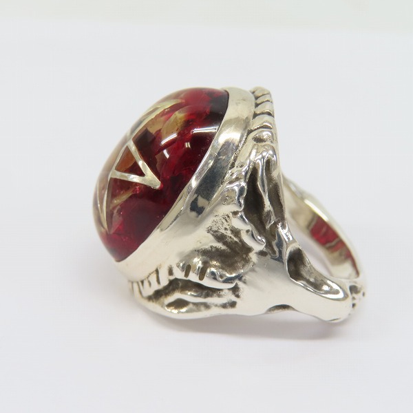 実際に弊社で買取させて頂いたALEX STREETER/アレックスストリーター エンジェルハートリング クラックレッド 19号の画像 2枚目