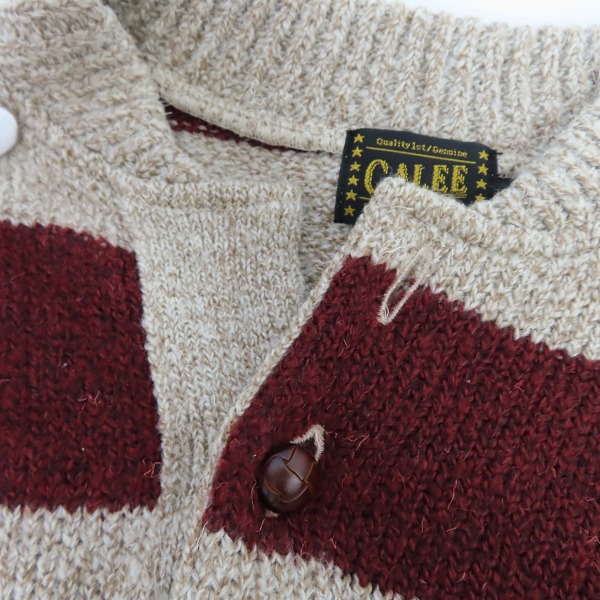 実際に弊社で買取させて頂いたCALEE/キャリー ヘンリーネック ボーダー ニット/セーター /Mの画像 5枚目