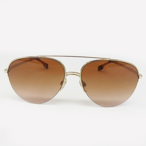 実際に弊社で買取させて頂いたBURBERRY/バーバリー ティアドロップサングラス チェック B3113の画像 1枚目
