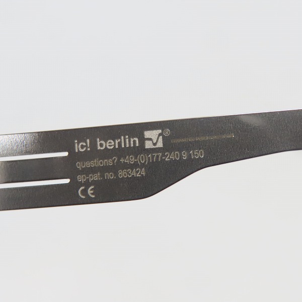 実際に弊社で買取させて頂いたic! berlin/アイシーベルリン harmonic oscillator メタル/セル 眼鏡/メガネフレーム/アイウェア クリアの画像 7枚目