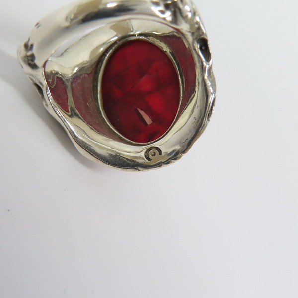 実際に弊社で買取させて頂いたALEX STREETER/アレックスストリーター エンジェルハートリング クラックレッド 19号の画像 6枚目