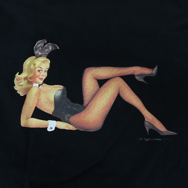 実際に弊社で買取させて頂いたCALEE×PLAYBOY/キャリー×プレイボーイ 袖プリント ロンT/カットソー /Lの画像 5枚目