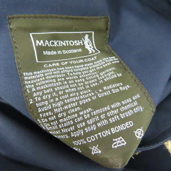 実際に弊社で買取させて頂いたMACKINTOSH × MARGARET HOWELL/マッキントッシュ × マーガレットハウエル イギリス製 ゴム引きダッフルコート Sの画像 5枚目