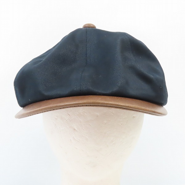 実際に弊社で買取させて頂いたCALEE/キャリー 鍔レザー キャスケット/帽子/Lの画像 1枚目