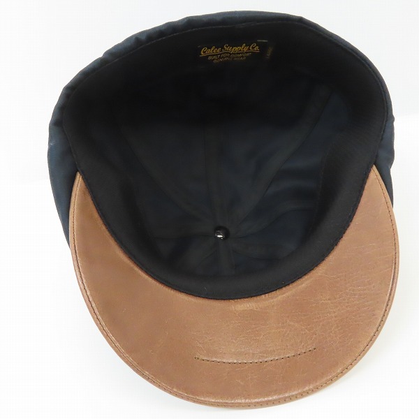 実際に弊社で買取させて頂いたCALEE/キャリー 鍔レザー キャスケット/帽子/Lの画像 5枚目