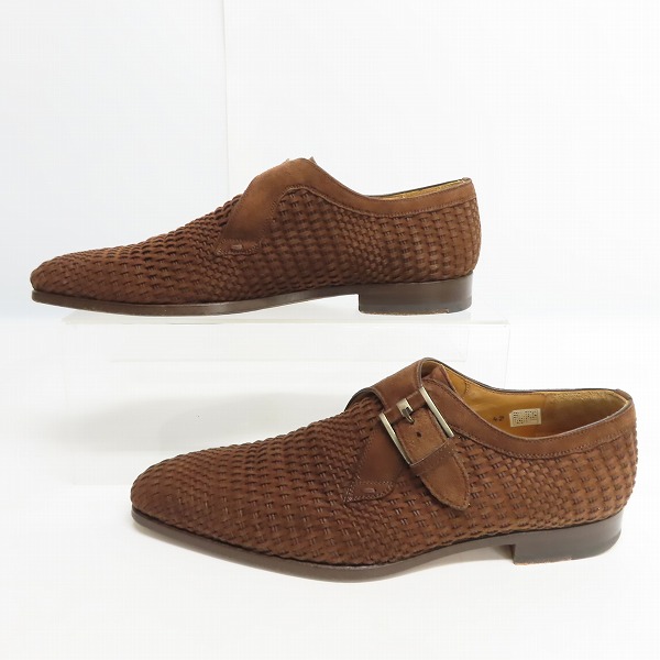 実際に弊社で買取させて頂いたMAGNANNI/マグナーニ 編み込みスウェードモンクシューズ/16858/42の画像 3枚目