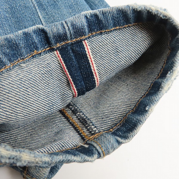 実際に弊社で買取させて頂いた【JPタグ】BALMAIN/バルマン 蛇腹バイカーデニムパンツ S7H9551TO14E/28の画像 7枚目