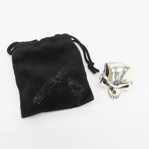 実際に弊社で買取させて頂いたTHIRTEEN DESIGNS/サーティーンデザインズ スカルリング 19号の画像 9枚目