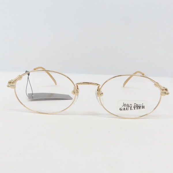 実際に弊社で買取させて頂いたJean Paul GAULTIER/ジャンポールゴルチエ メガネフレーム ゴールド 55-6101の画像 1枚目