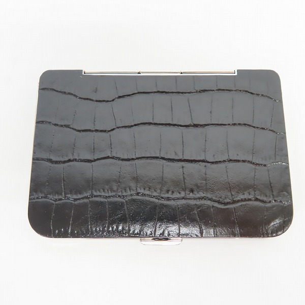 実際に弊社で買取させて頂いたSAINT LAURENT PARIS×TSUBOTA PEARL/サンローランパリ×坪田パール クロコダイルエンボスレザー カードホルダーの画像 1枚目