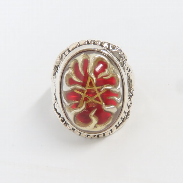 実際に弊社で買取させて頂いたALEX STREETER/アレックスストリーター エンジェルハートリング リングオブファイア K18ゴールドスター/19号の画像 1枚目