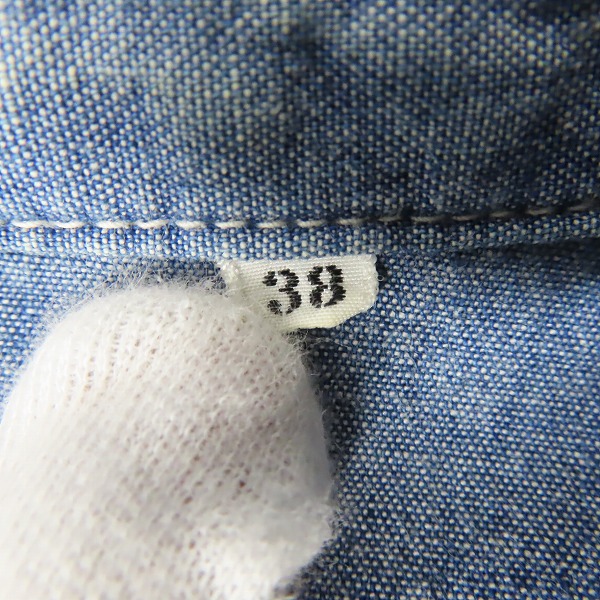 実際に弊社で買取させて頂いたTHE FLAT HEAD/フラットヘッド デニムシャツ/38の画像 3枚目