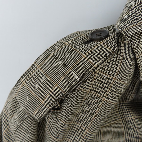 実際に弊社で買取させて頂いたPaulSmith/ポールスミス ガンクラブチェック柄 トレンチコート/Lの画像 8枚目