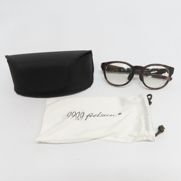 実際に弊社で買取させて頂いた999.9/フォーナインズ feelsun 度入り 眼鏡/メガネフレーム F-16SPの画像 9枚目