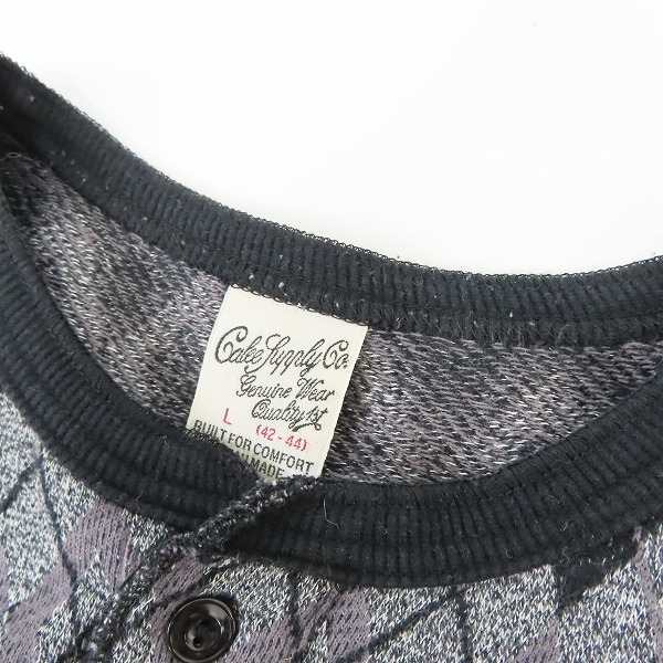 実際に弊社で買取させて頂いたCALEE/キャリー ヘンリー 総柄 ニット/セーター /Lの画像 4枚目