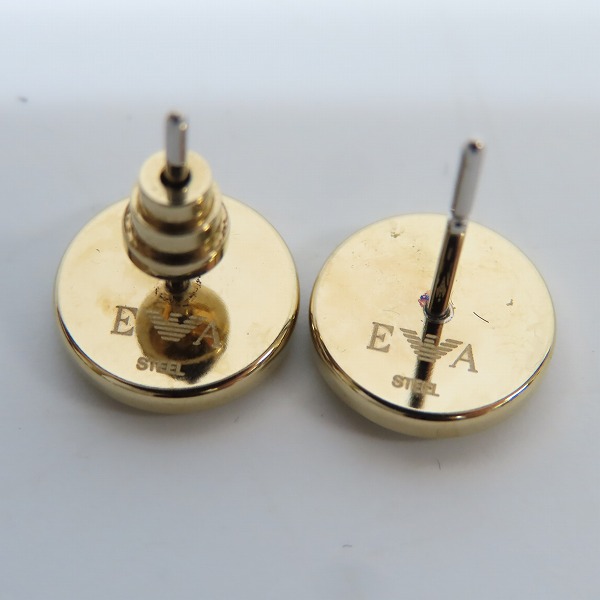 実際に弊社で買取させて頂いたEMPORIO ARMANI/エンポリオアルマーニ EA ロゴ ピアスの画像 3枚目