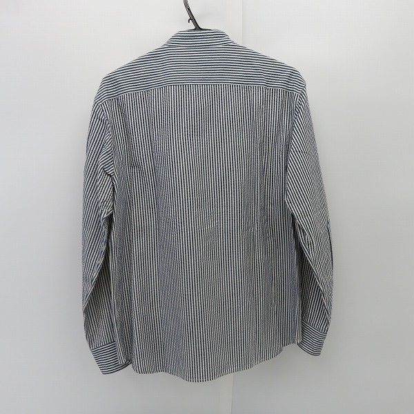 実際に弊社で買取させて頂いたCALEE/キャリー バンドカラー ストライプ 長袖シャツ /Mの画像 1枚目